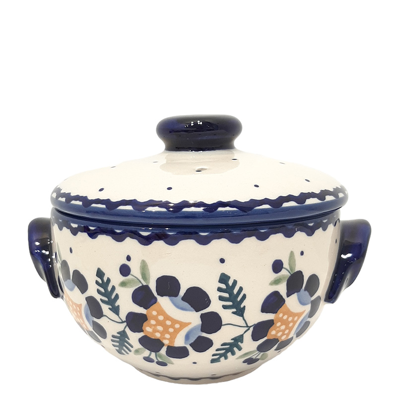 бульонница с ручками и крышкой